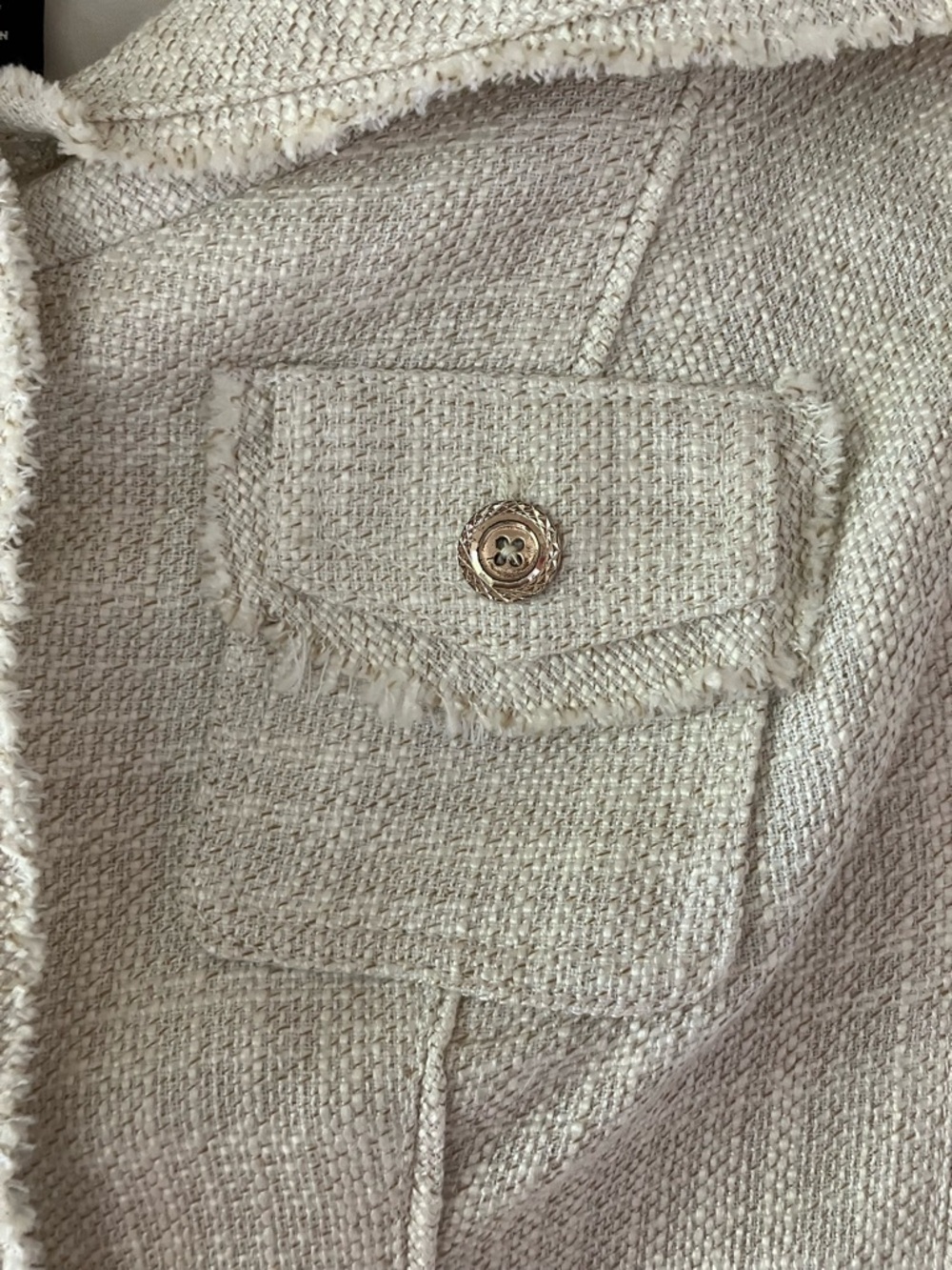 White House Black Market Tweed Cap Sleeved  Lined Jacket Size 6 - Picture 3 of 7